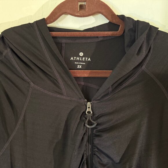 Athleta Vitamin Sea Lightweight UPF Jacket 2X Black - Picture 2 of 5